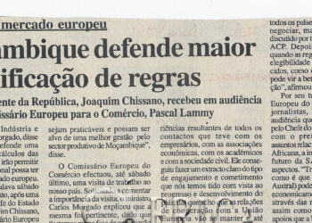 Acesso ao mercado europeu: Moçambique defende maior simplificação de regras – Presidente da República, Joaquim Chissano, recebeu em audiência o comissário Europeu para o Comércio, Pascal Lammy – 02 de Dezembro de 2002 (Notícias)
