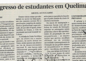 Congresso de estudantes em Quelimane – 04 de Dezembro de 2002 (Notícias)
