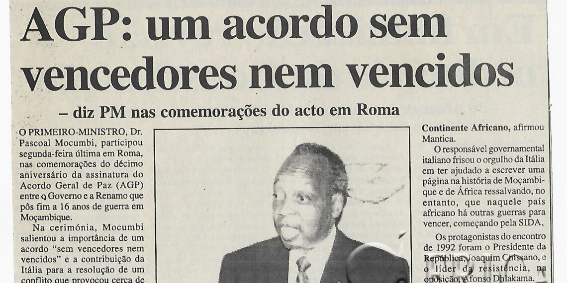 Acordo Geral de Paz (AGP): um acordo sem vencedores nem vencidos – 04 de Dezembro de 2002 (Notícias)
