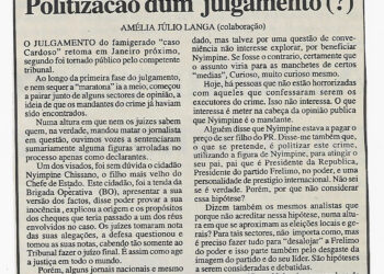 Comentário: Politização dum julgamento (?) – 27 de Dezembro de 2002 (Notícias)