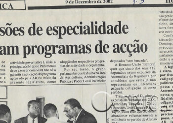 Assembleia da República (AR): Comissões de especialidade elaboram programas de acção – 09 de Dezembro de 2002 (Notícias)
