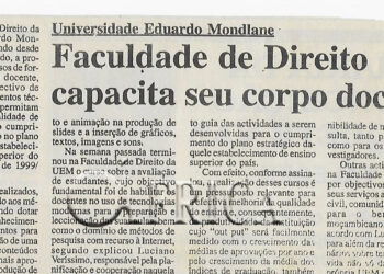 Universidade Eduardo Mondlane: Faculdade de Direito capacita seu corpo docente – 27 de Março de 2001 (Notícias)