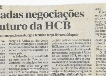 Entre Portugal e República da África do Sul (RSA) – Reiniciadas negociações sobre o futuro da Hidroeléctrica de Cahora Bassa (HCB) – 24 de Março de 2001 (Notícias)