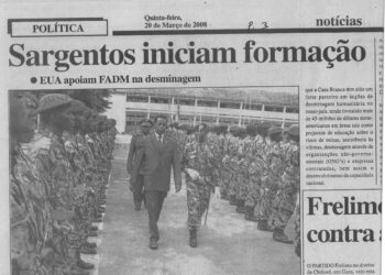 Sargentos iniciam formação: EUA apoiam FADM na desminagem – 20 de Março de 2008 (Notícias)
