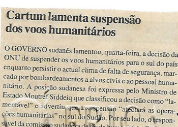 Cartum lamenta suspensão dos voos humanitários – 11 de Agosto de 2000 (Notícias)