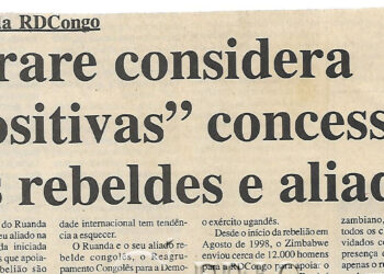 Conflito da RDCongo: Harare considera “positivas” concessões dos rebeldes e aliados – 11 de Agosto de 2000 (Notícias)