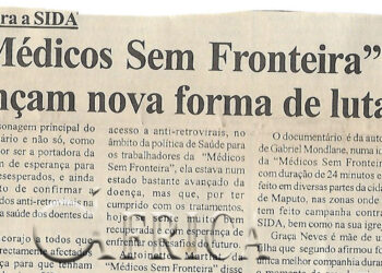 Contra a SIDA: “Médicos Sem Fronteira” lançam nova forma de luta – 31 de Julho de 2003 (Notícias)