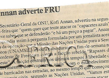 Annan adverte FRU – 26 de Julho de 2000 (Notícias)