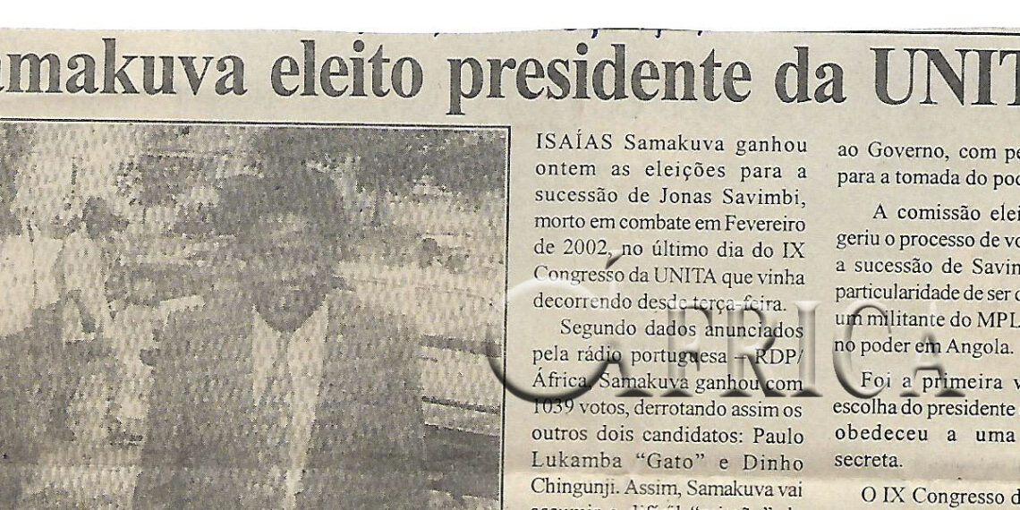 Samakuva eleito presidente da UNITA – 28 de  Junho de 2003 (Notícias)