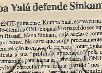 Kumba Yalá defende Sinkam – 14 de Setembro de 2000 (Notícias)