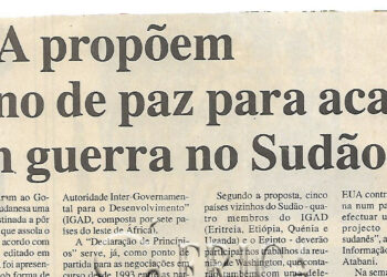 EUA propõem plano de paz para acabar com guerra no Sudão – 13 de Setembro de 2000 (Notícias)