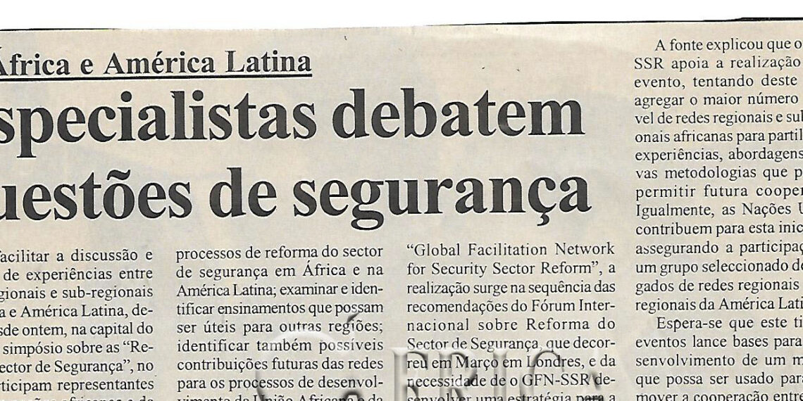 De África e América Latina: Especialistas debatem questões de segurança – 01 de Julho de 2003 (Notícias)
