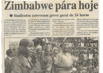 Zimbabwe pára hoje: Sindicatos convocam greve geral de 24 horas – 02 de Agosto de 2000 (Notícias)