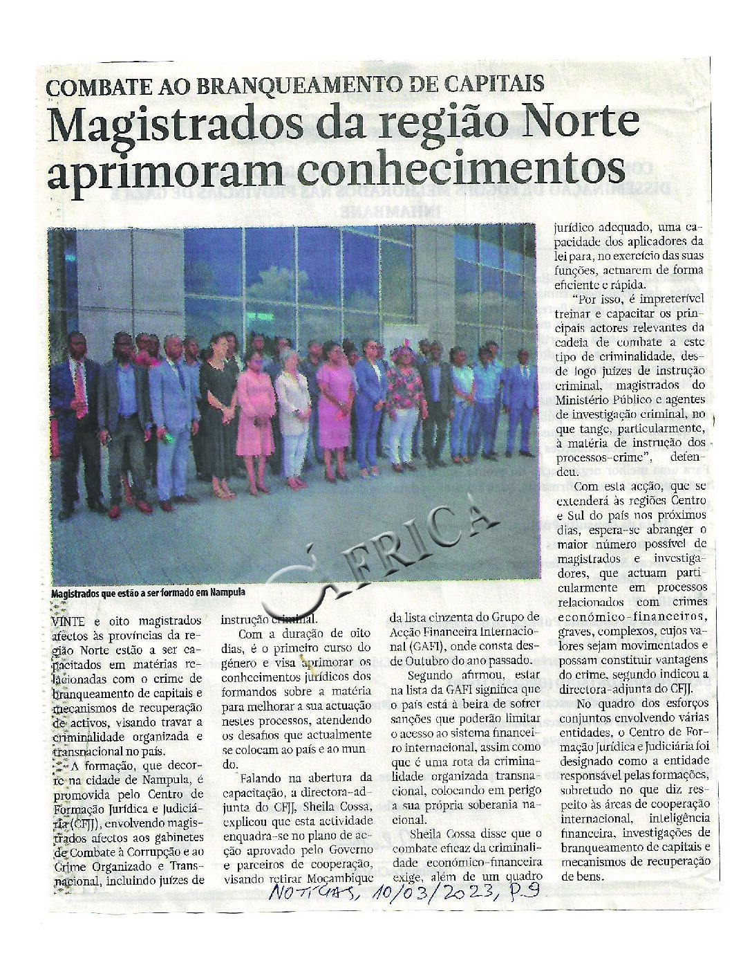 Combate ao branqueamento de capitais: Magistrados da região Norte aprimoram conhecimentos – 10 de Março de 2023 (Notícias)