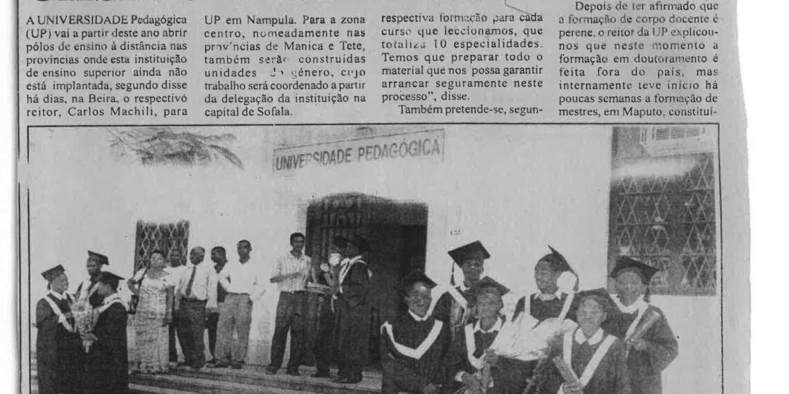 A partir deste ano: Universidade Pedagógica (UP) vai introduzir ensino à distância – 09 de Abril de 2004 (Notícias)