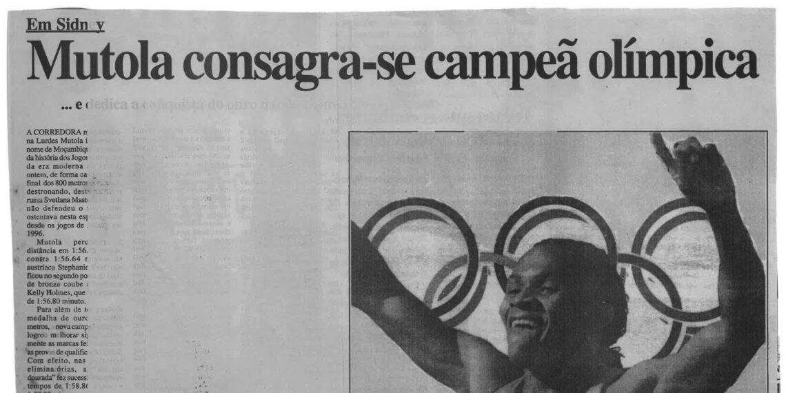 Mutola consagra-se campeã olímpica – e dedica a conquista do ouro a todo o povo moçambicano – 26 de Setembro de 2000 (Notícias)