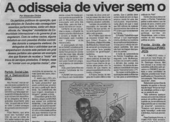 Partidos políticos sem assento parlamentar: A odisseia de viver sem o “trustfund” – 13 de Janeiro de 1995 (Savana)