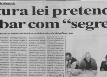 Acesso às fontes oficiais de informação: Futura lei pretende acabar com “segredo” Instituto de Comunicação Social da África Austral (MISA-Moçambique) aberto a acolher contribuições da sociedade até dia 30 do mês em curso – 15 de Novembro de 2004 (Notícias)