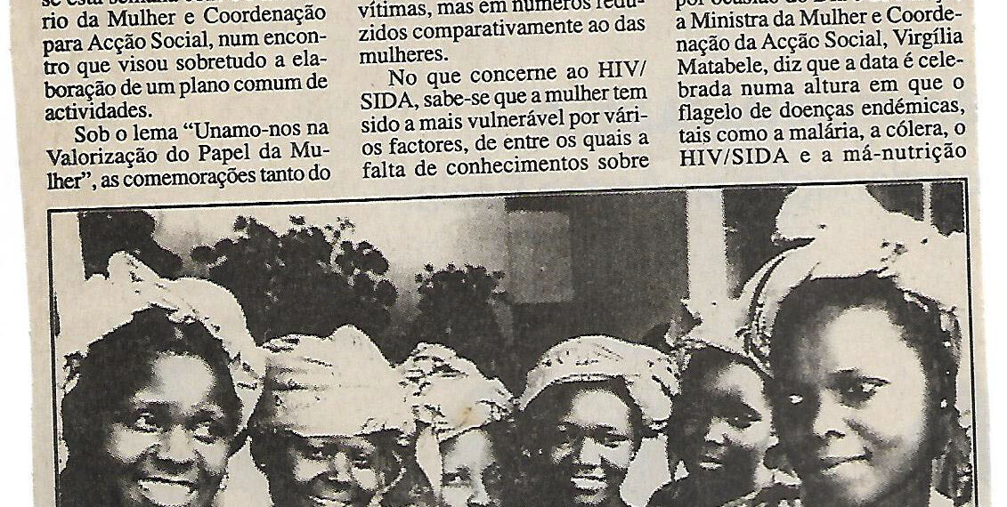 Celebra-se hoje o Dia Internacional da Mulher – 08 de Fevereiro de 2001 (Notícias)