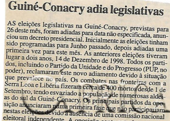 Guiné-Conacry adia legislativas – 13 de Novembro de 2000 (Notícias)