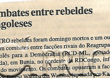 Combates entre rebeldes congoleses – 07 de Novembro de 2000 (Notícias)
