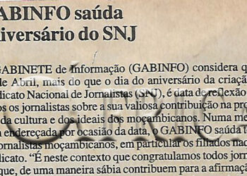 GABINFO saúda aniversário do SNJ – 13 de Abril de 2002 (Notícias)