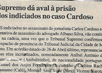 Supremo dá aval à prisão dos indiciados no caso Cardoso – 29 de Abril de 2002 (Notícias)