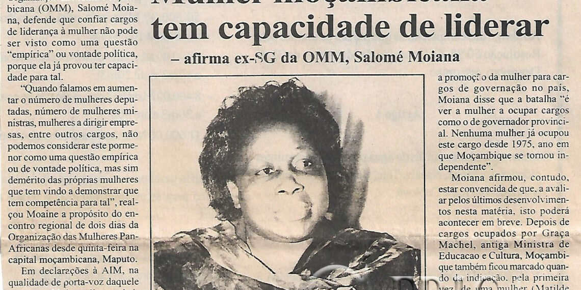 Mulher moçambicana tem capacidade de liderar – 3 de Julho de 2004 (Notícias)
