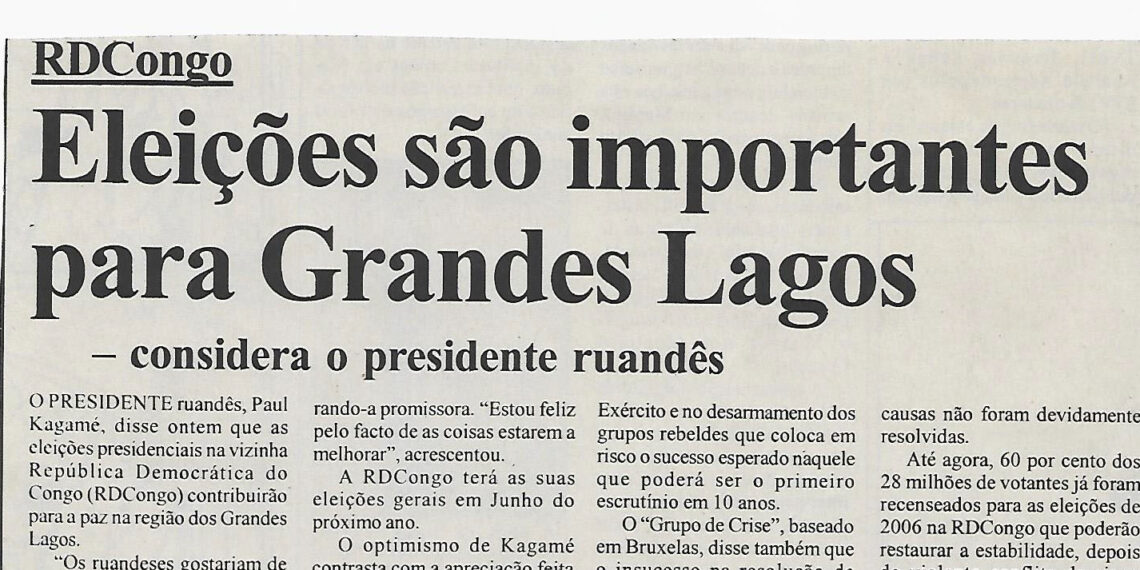 República Democrática do Congo: Eleições são importantes para Grandes Lagos, considera o presidente ruandês – 25 de Outubro de 2005