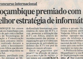 Em concurso internacional – Moçambique premiado com melhor estratégia de informática – 1 de Julho de 2004 (Notícias)