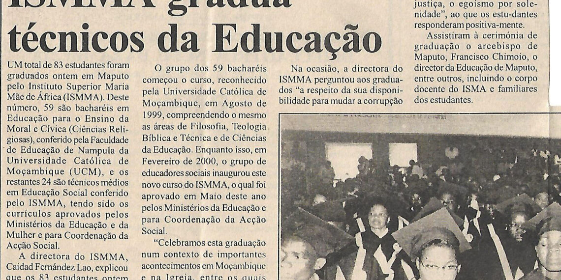 ISMMA gradua técnicos da Educação – 18 de Outubro de 2003 (Notícias)