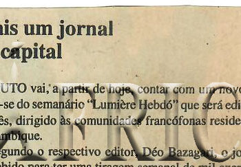 Mais um jornal na capital – 22 de Maio de 1997 (Notícias)