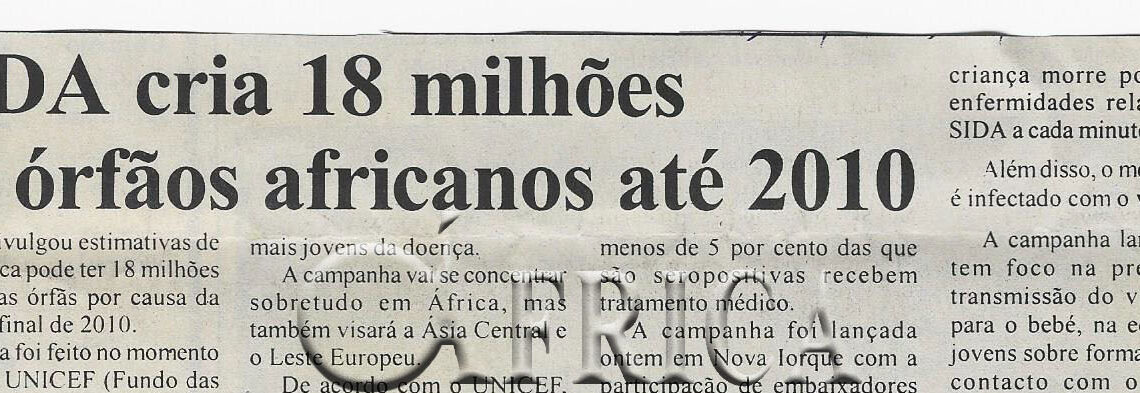 SIDA cria 18 milhões de órfãos africanos até 2010 – 26 de Outubro de 2005 (Notícias)