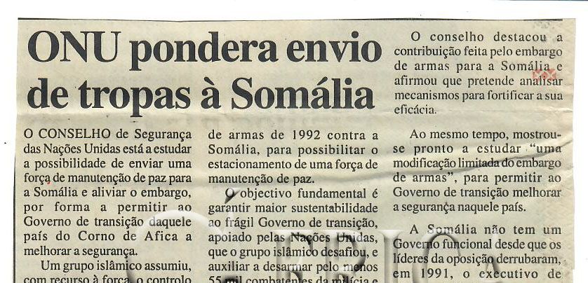 ONU pondera envio de tropas à Somália – 15 de Julho de 2006 (Notícias)