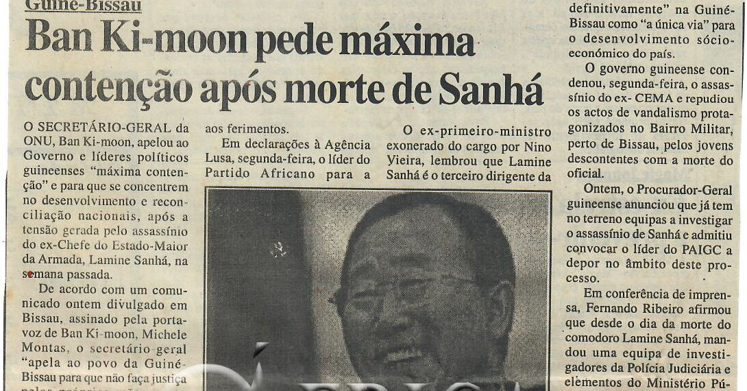 Guiné-Bissau: Ban Ki-moon pede máxima contenção após a morte de Sanhá – 10 de Janeiro de 2007 (Notícias)