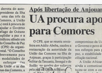 Após libertação de Anjouan: União Africana (UA) procura apoios para Comores – 01 de Abril de 2008 (Notícias)