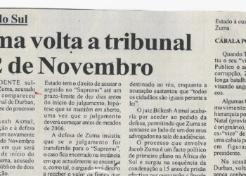 África do Sul: Zuma volta a tribunal a 12 de Novembro – 12 de Outubro de 2003 (Notícias)