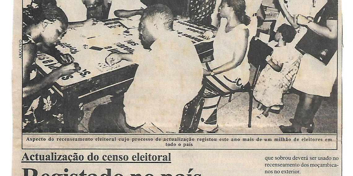 Actualização do censo eleitoral – Registado no país um milhão de eleitores – Secretariado Técnico de Administração Eleitoral (STAE) faz desde ontem, na Namaacha, radiografia do processo – 18 de Agosto de 2004