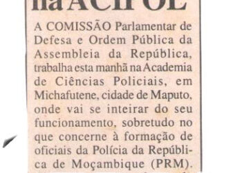 Deputados na Academia de Ciências Policiais (ACIPOL) – 30 de Maio de 2007 (Notícias)