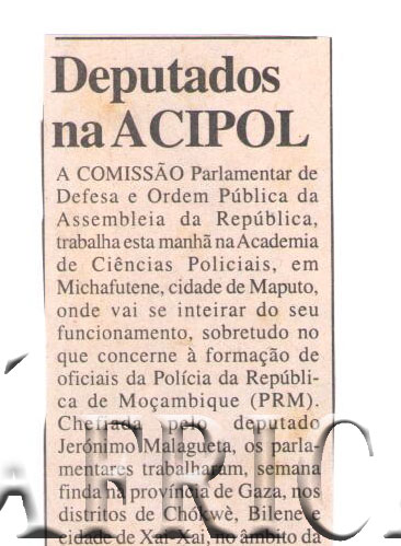 Deputados na Academia de Ciências Policiais (ACIPOL) – 30 de Maio de 2007 (Notícias)