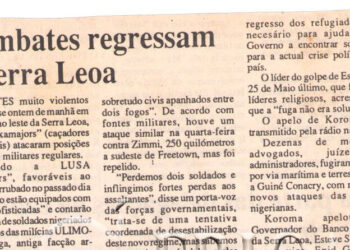 Combatentes regressam a Serra Leoa – 20 de Junho de 1997 (Notícias)