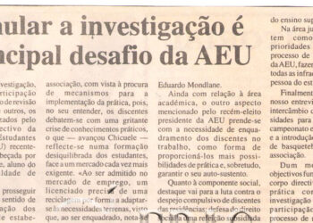 Estimular a investigação é o principal desafio da Associação dos Estudantes Universitários – 10 de Junho de 1997 (Notícias)