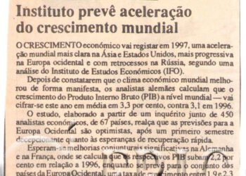 Economia em finais de 1997: Instituto prevê aceleração do crescimento mundial – 11 de Junho de 1997 (Notícias)