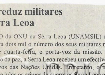 ONU reduz militares na Serra Leoa – 07 de Outubro de 2005 (Notícias)