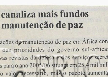 RAS canaliza mais fundos para manutenção de paz – 27 de Outubro de 2005 (Notícias)