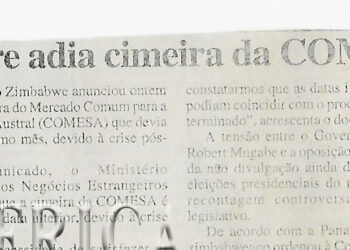 Harare adia cimeira da COMESA – 25 de Abril de 2008 (Notícias)