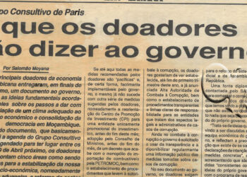 No Grupo Consultivo de Paris: O que o doadores vão dizer  ao governo – 22 de Março de 1996