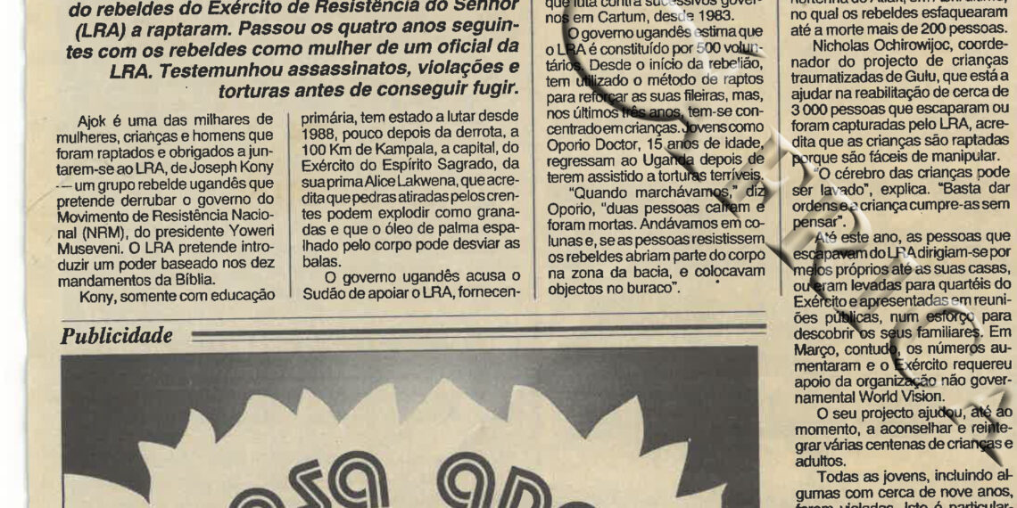 Uganda: Avanço do Exército do Senhor – 22 de Dezembro de 1995