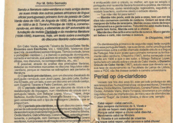 O discurso literário cabo-verdiano  – 22 de Março de 1996