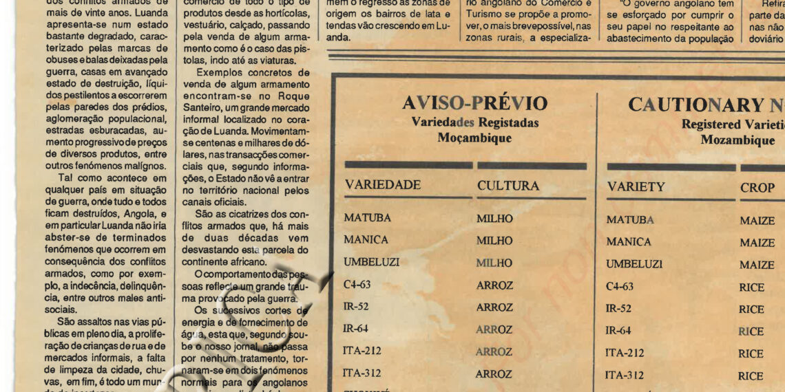 Luanda: O espelho da pobreza provocada pela guerra – 22 de Março de 1996